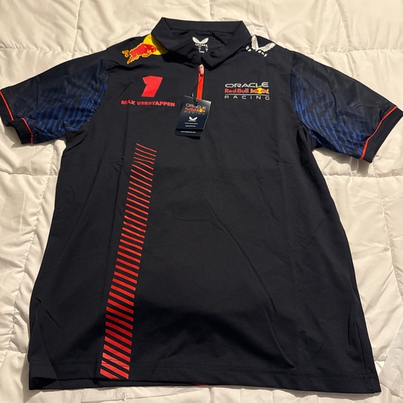 Oracle Red Bull Racing Men's Black Polo Shirt - Picture 3 of 8